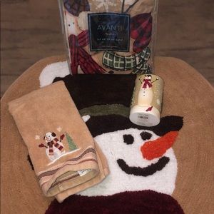 Christmas Snowman Bath Set